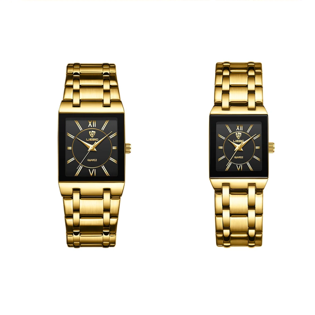 Men Women Classic Square Business Quartz Watch
