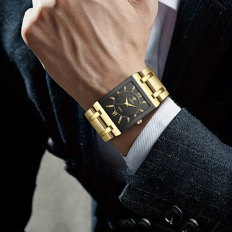 Men Women Classic Square Business Quartz Watch