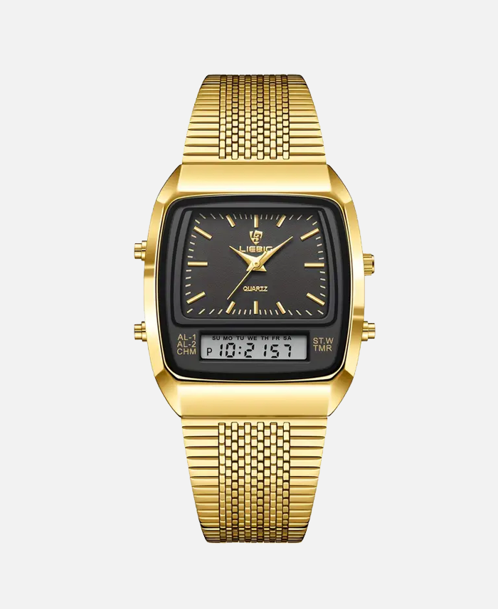 Men's Fashion Tonneau Pointer Digital Watch