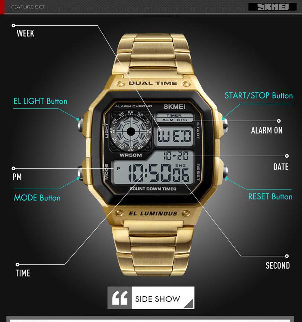 Top Brand Wholesale Stainless Steel Men Luxury Fashion Digital Watch