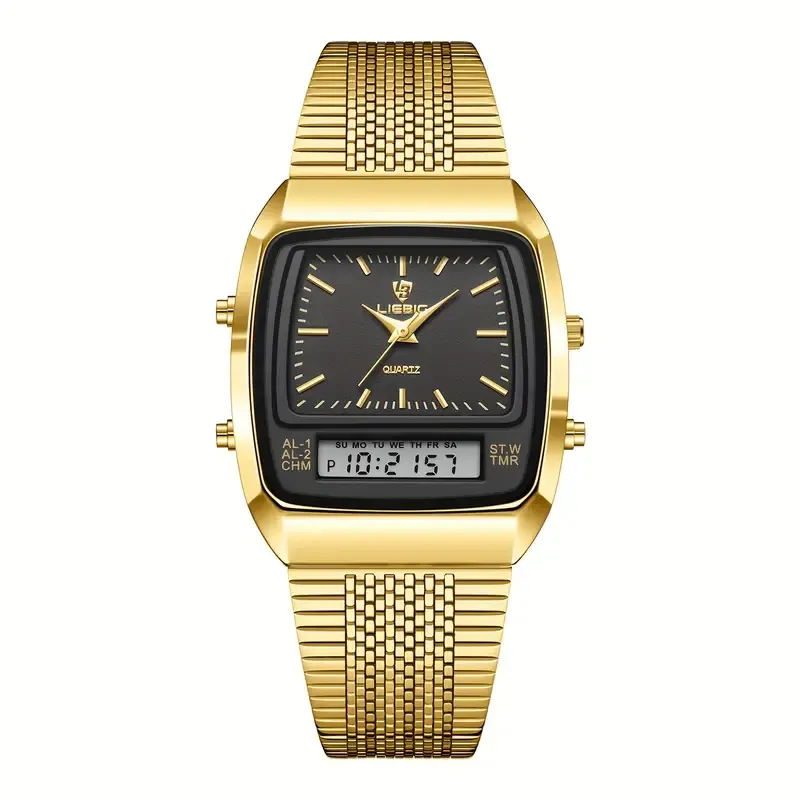Men's Fashion Tonneau Pointer Digital Watch