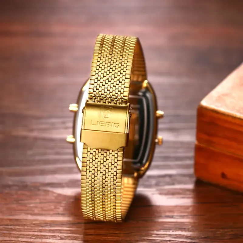 Men's Fashion Tonneau Pointer Digital Watch