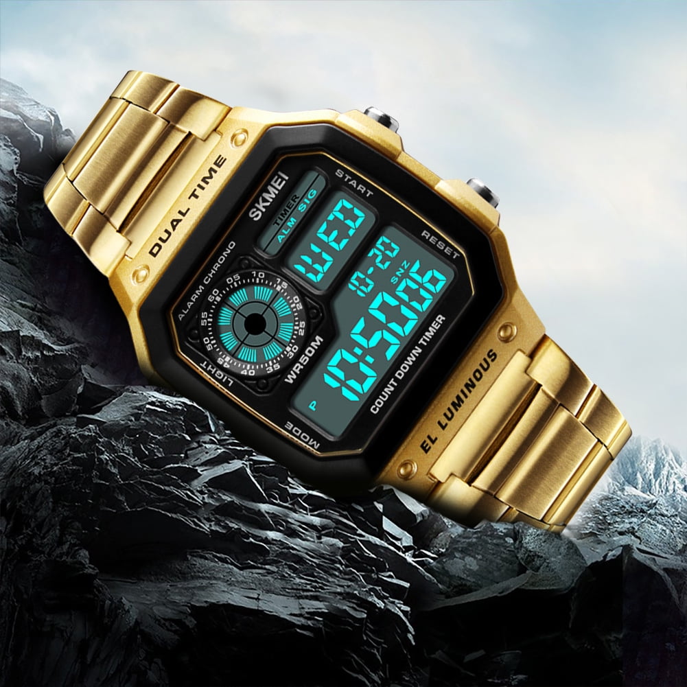 Top Brand Wholesale Stainless Steel Men Luxury Fashion Digital Watch