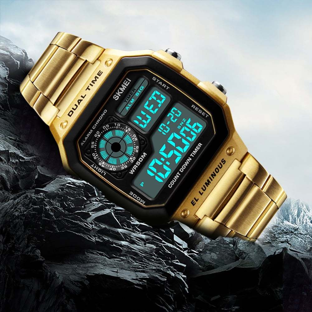 Top Brand Wholesale Stainless Steel Men Luxury Fashion Digital Watch
