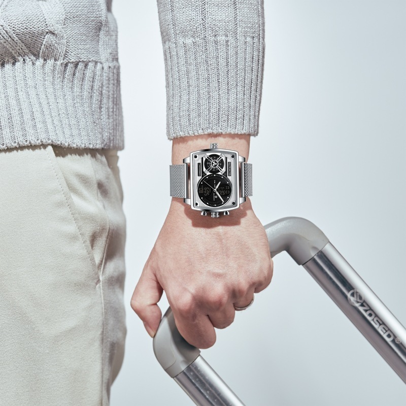 Ark II Starship Concept Trendy Multi-functional Square Large Dial Watch
