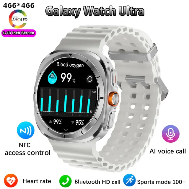 2024 New Compass NFC GPS Track Bluetooth Call Smart Watch