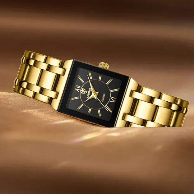 Men Women Classic Square Business Quartz Watch