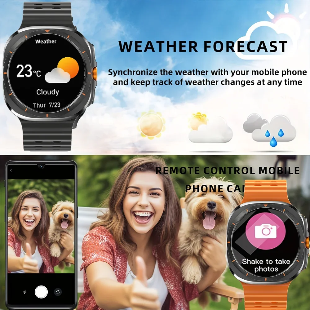 2024 New Compass NFC GPS Track Bluetooth Call Smart Watch