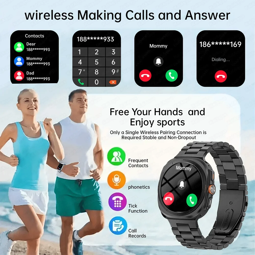 2024 New Compass NFC GPS Track Bluetooth Call Smart Watch