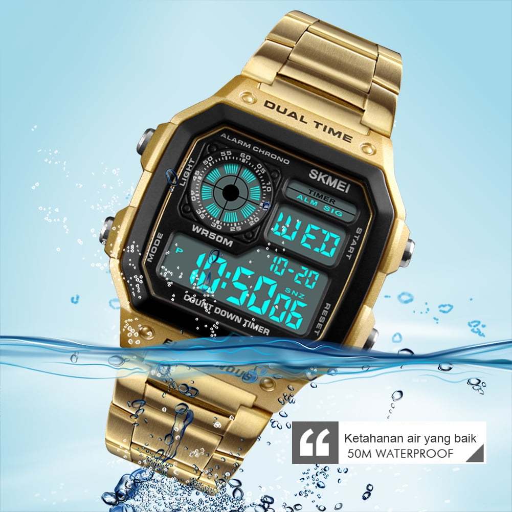 Top Brand Wholesale Stainless Steel Men Luxury Fashion Digital Watch