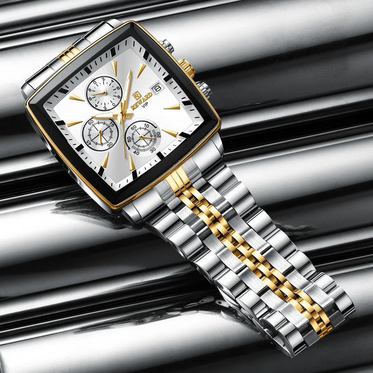 Rectangle Men's Watches Quartz Wristwatches Luxury Business Watch