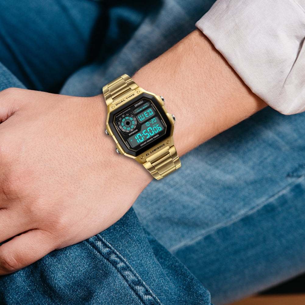 Top Brand Wholesale Stainless Steel Men Luxury Fashion Digital Watch