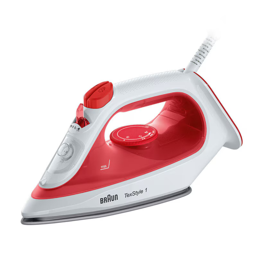 Braun TexStyle 1 Steam Iron SI 1019 Red/white