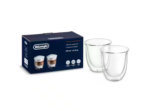 De'Longhi Double Wall Cappuccino Glasses DLSC311