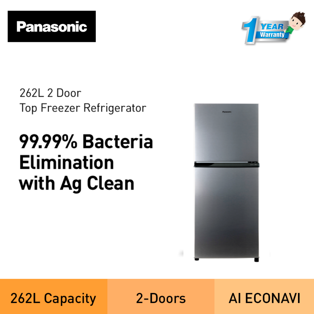 Panasonic NR-TV261 262L Inverter Energy Saving 2-Door Top Freezer Refrigerator NR-TV26APSM
