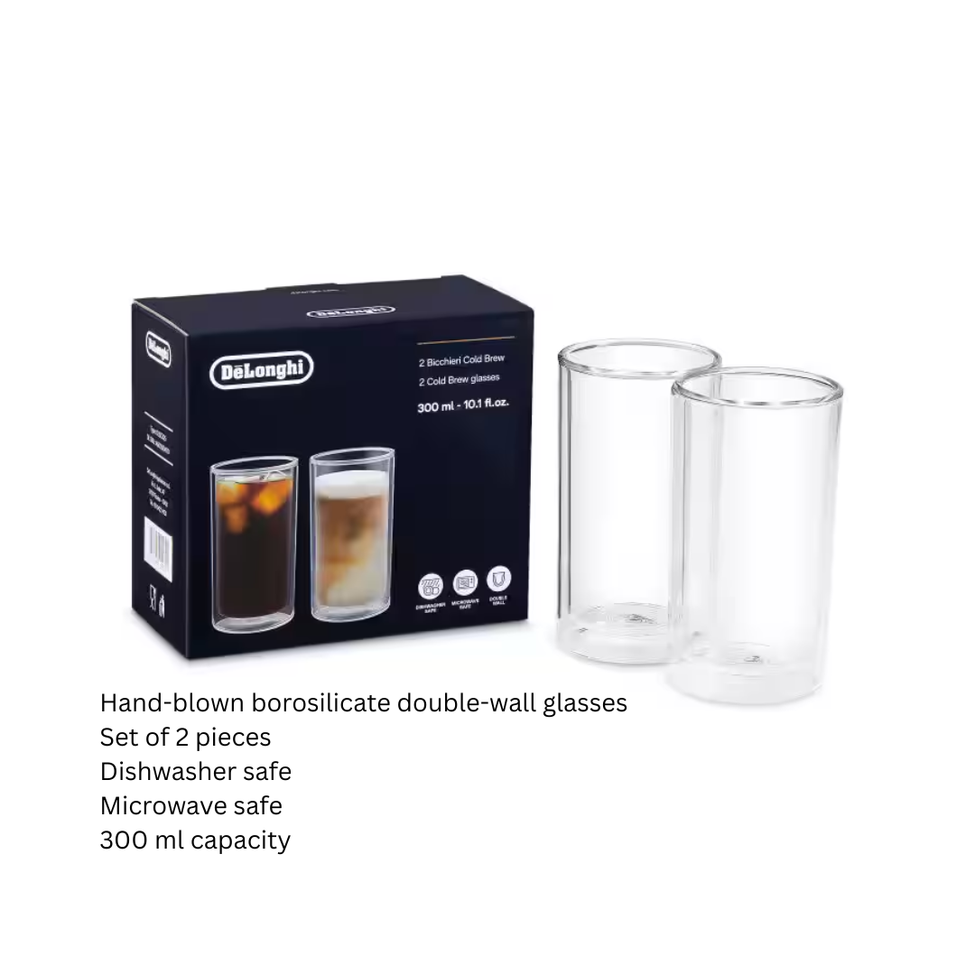 De'Longhi Double Wall Cold Brew Glasses 300ml DLSC325