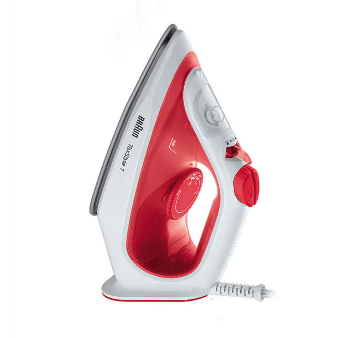 Braun TexStyle 1 Steam Iron SI 1019 Red/white