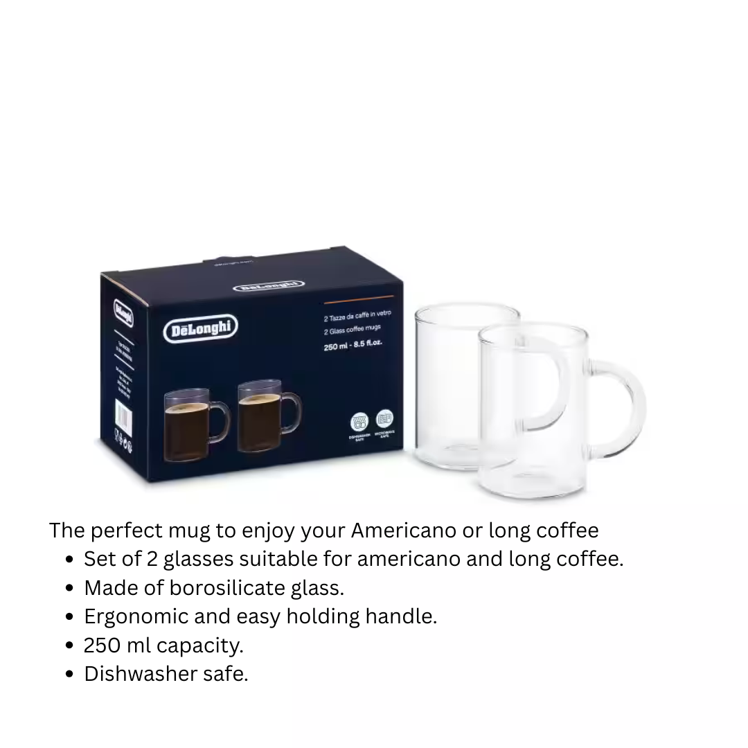 De'Longhi American Coffee Glasses 250ml DLSC320