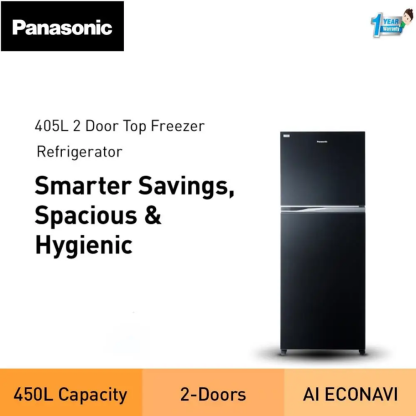Panasonic NR-TX461 450L Inverter Energy Saving 2-Door Top Freezer Refrigerator NR-TX461CPKM