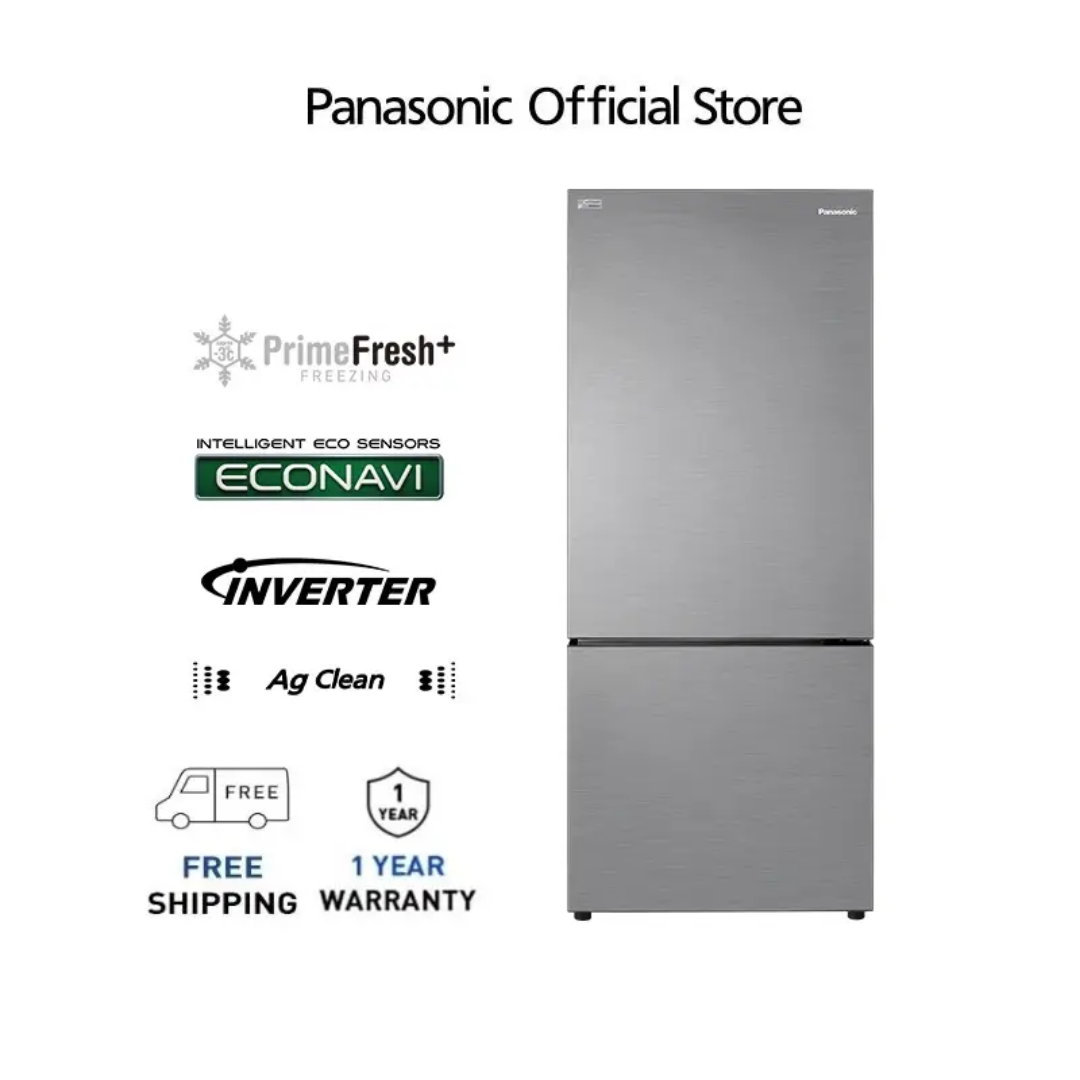 Panasonic NR-BX421BPS 2-door Bottom Freezer Refrigerator Steel Door Series NR-BX421BPSM