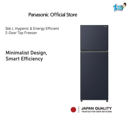 Panasonic NR-TL381BW 366 L Hygienic & Energy Efficient 2-Door Top Freezer NR-TL381BWAM
