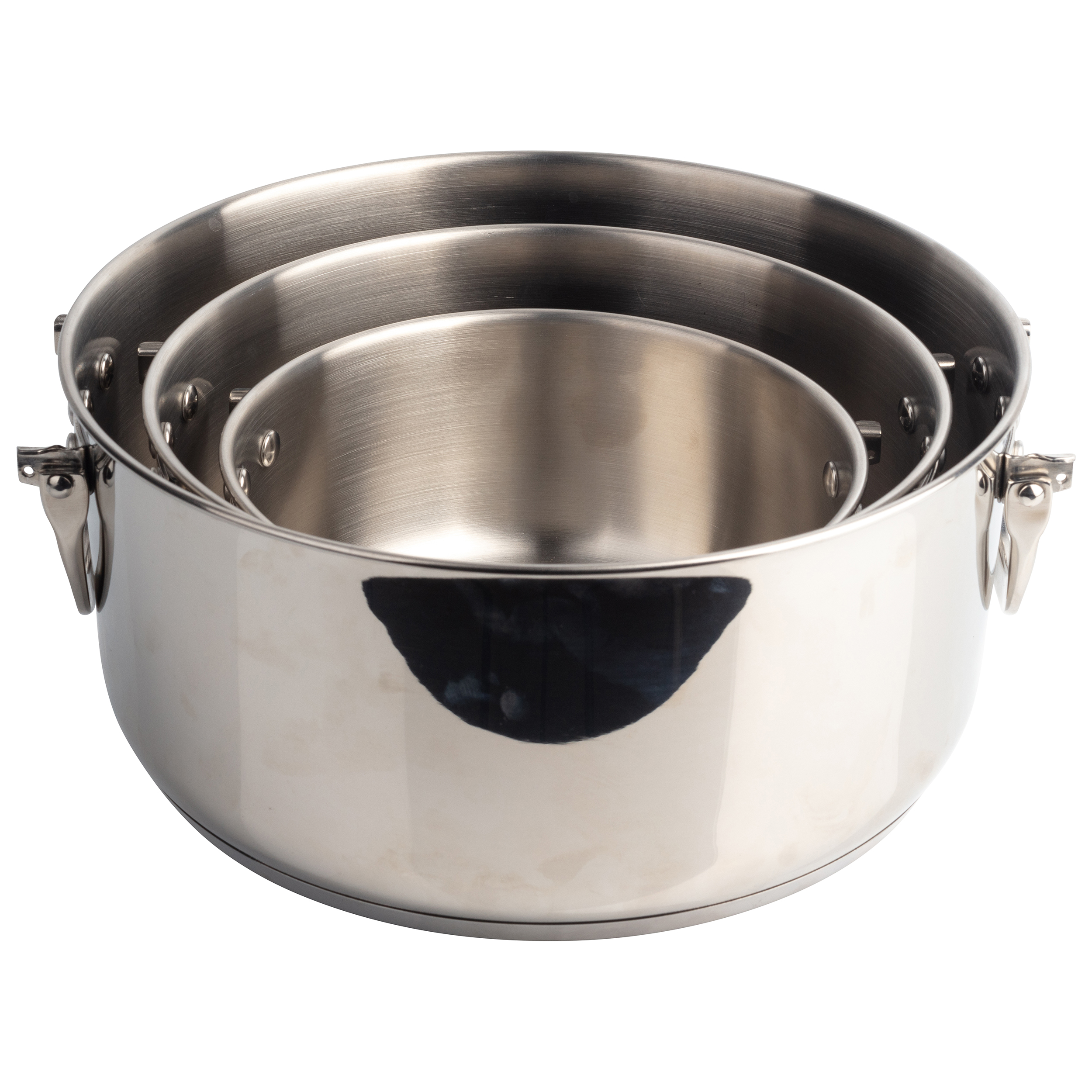 MasterPRO stackable stainless steel cookware set 4 pieces - Foodies Collection - BGMP-2160