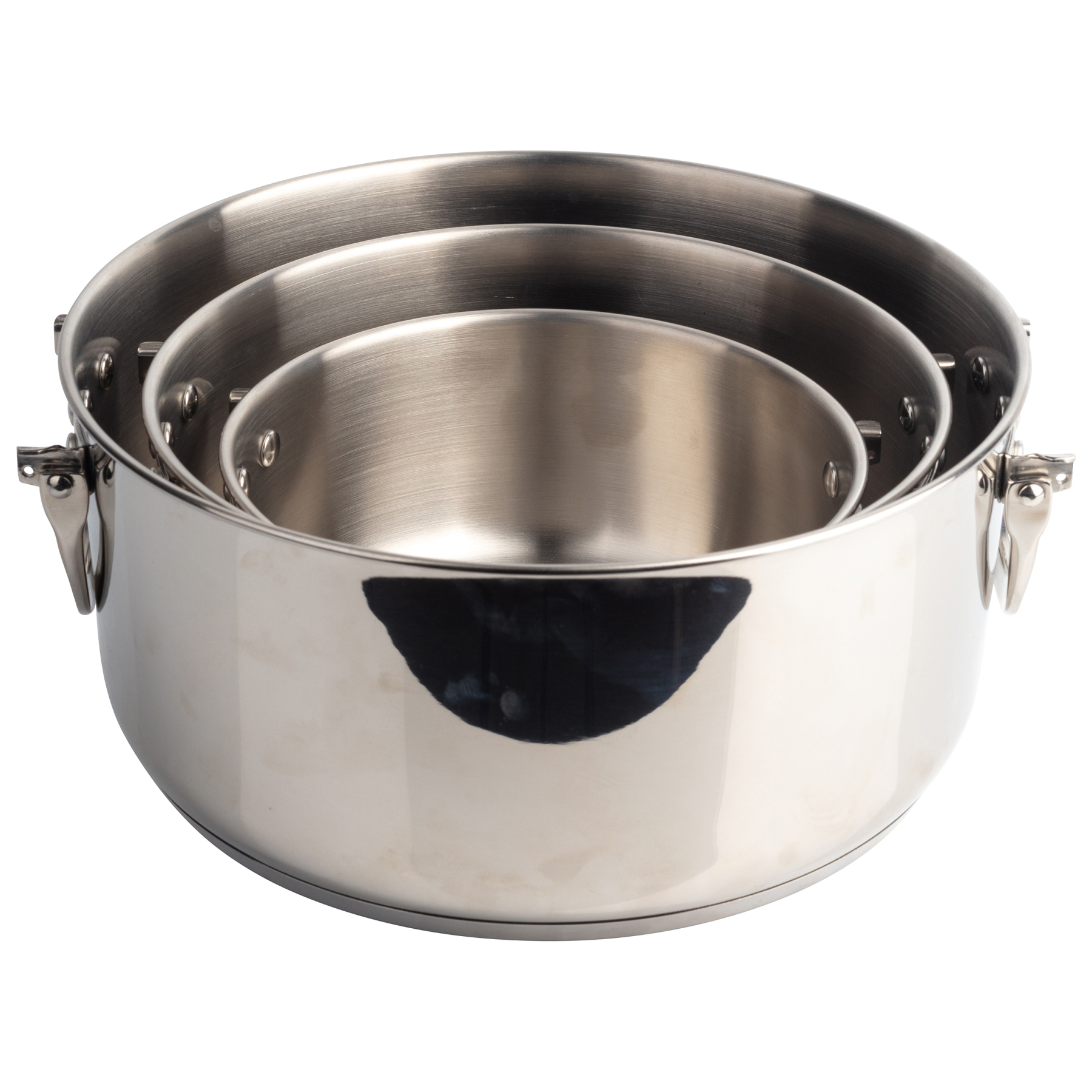 MasterPRO stackable stainless steel cookware set 4 pieces - Foodies Collection - BGMP-2160