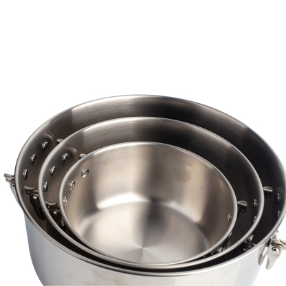 MasterPRO stackable stainless steel cookware set 4 pieces - Foodies Collection - BGMP-2160