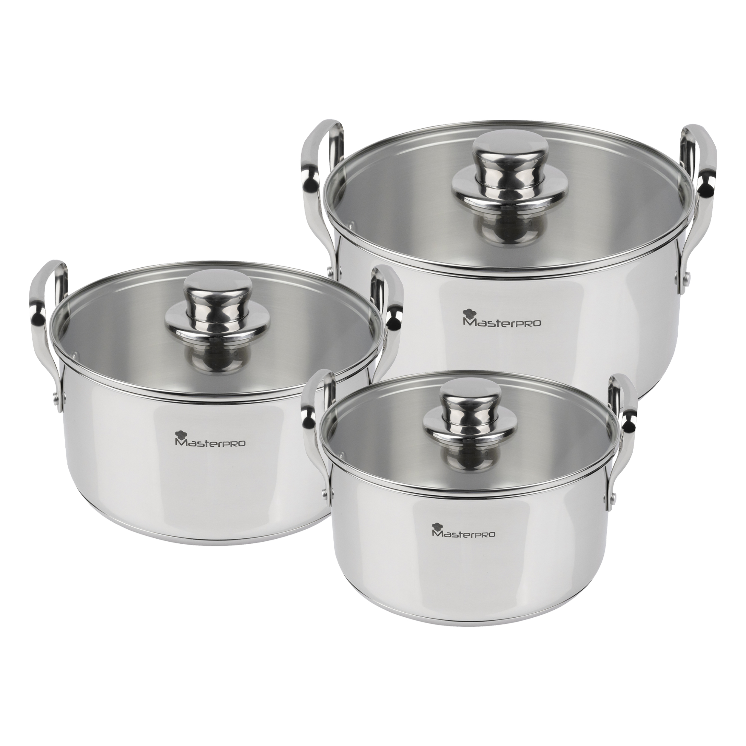 MasterPRO stainless steel cookware set 6 pieces - Smart - BGMP-2145