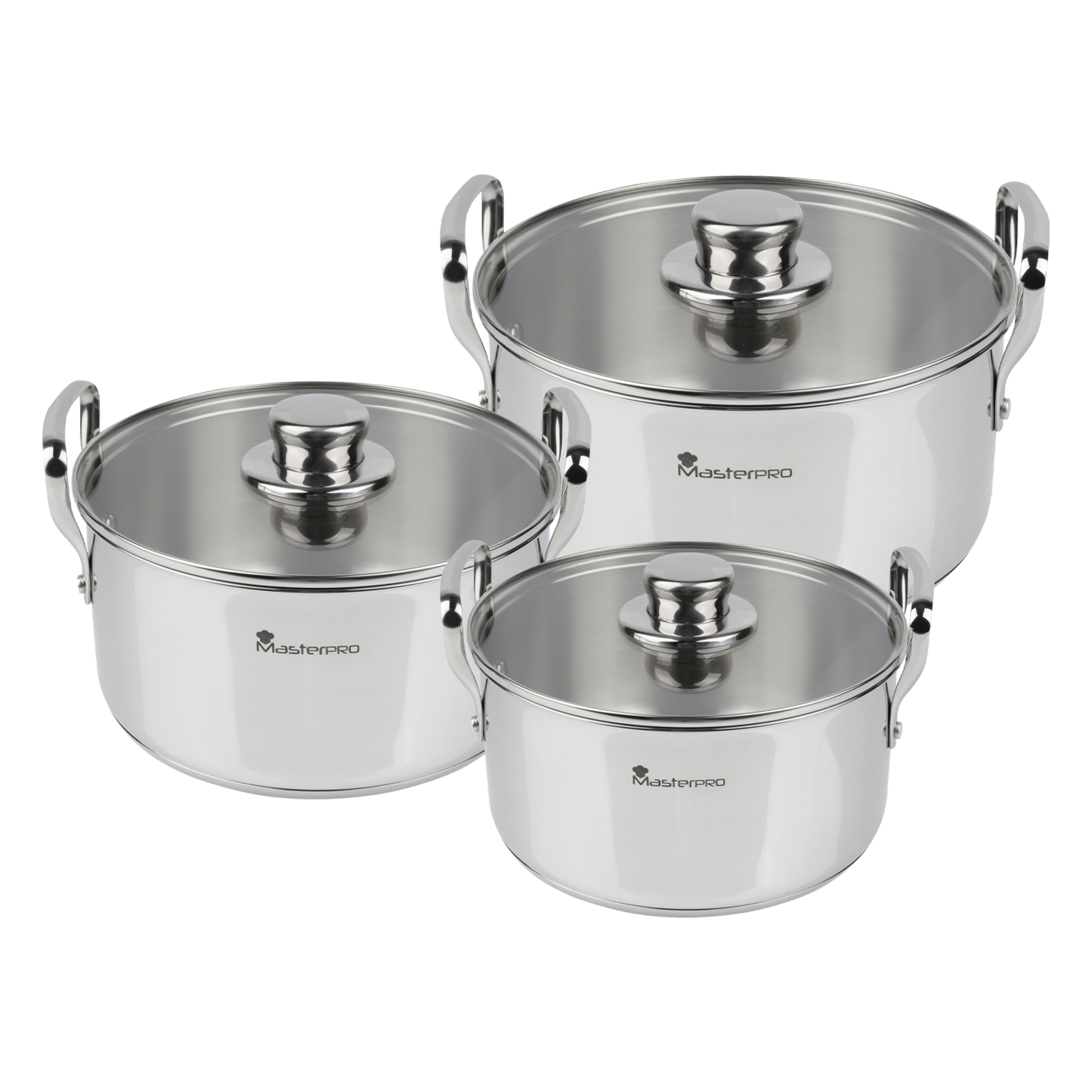 MasterPRO stainless steel cookware set 6 pieces - Smart - BGMP-2145
