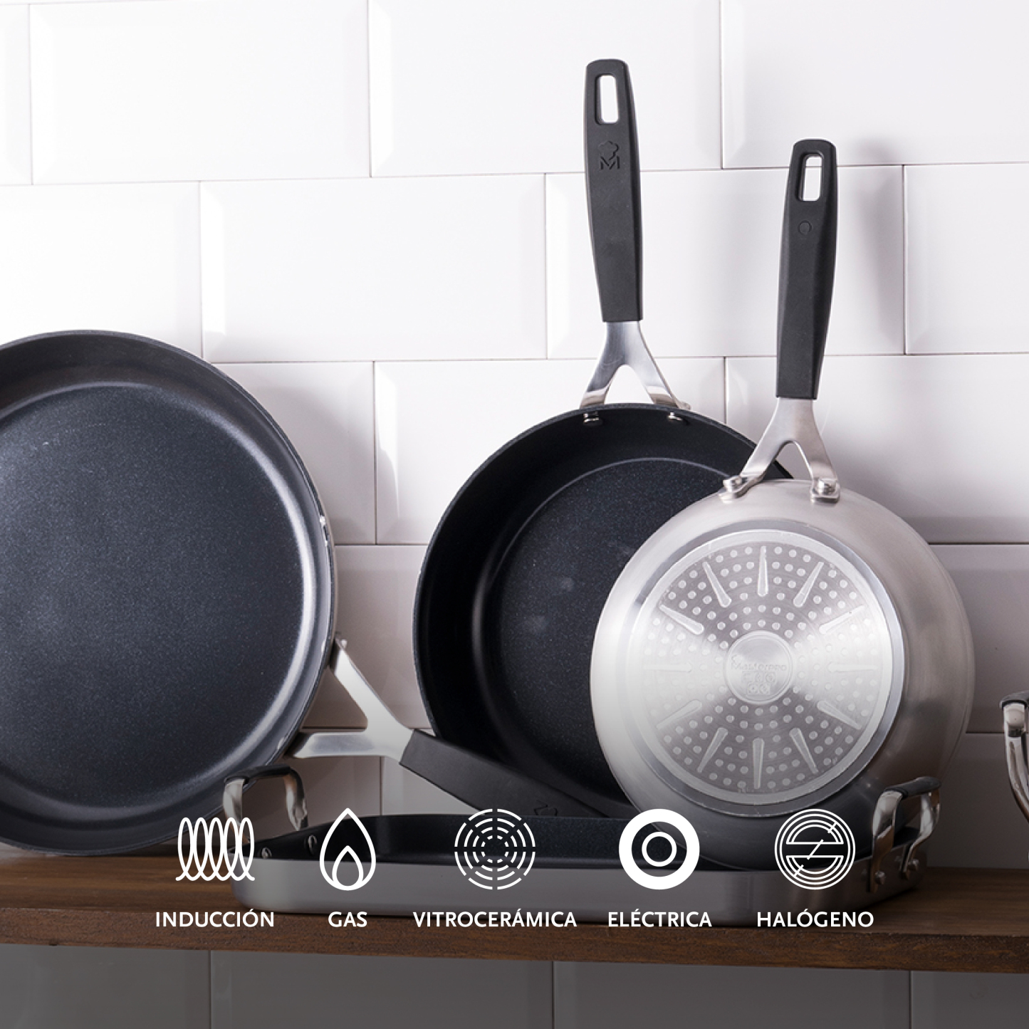 MasterPro Smart Frying Pan Set, 8 Pieces - BGEU-5601