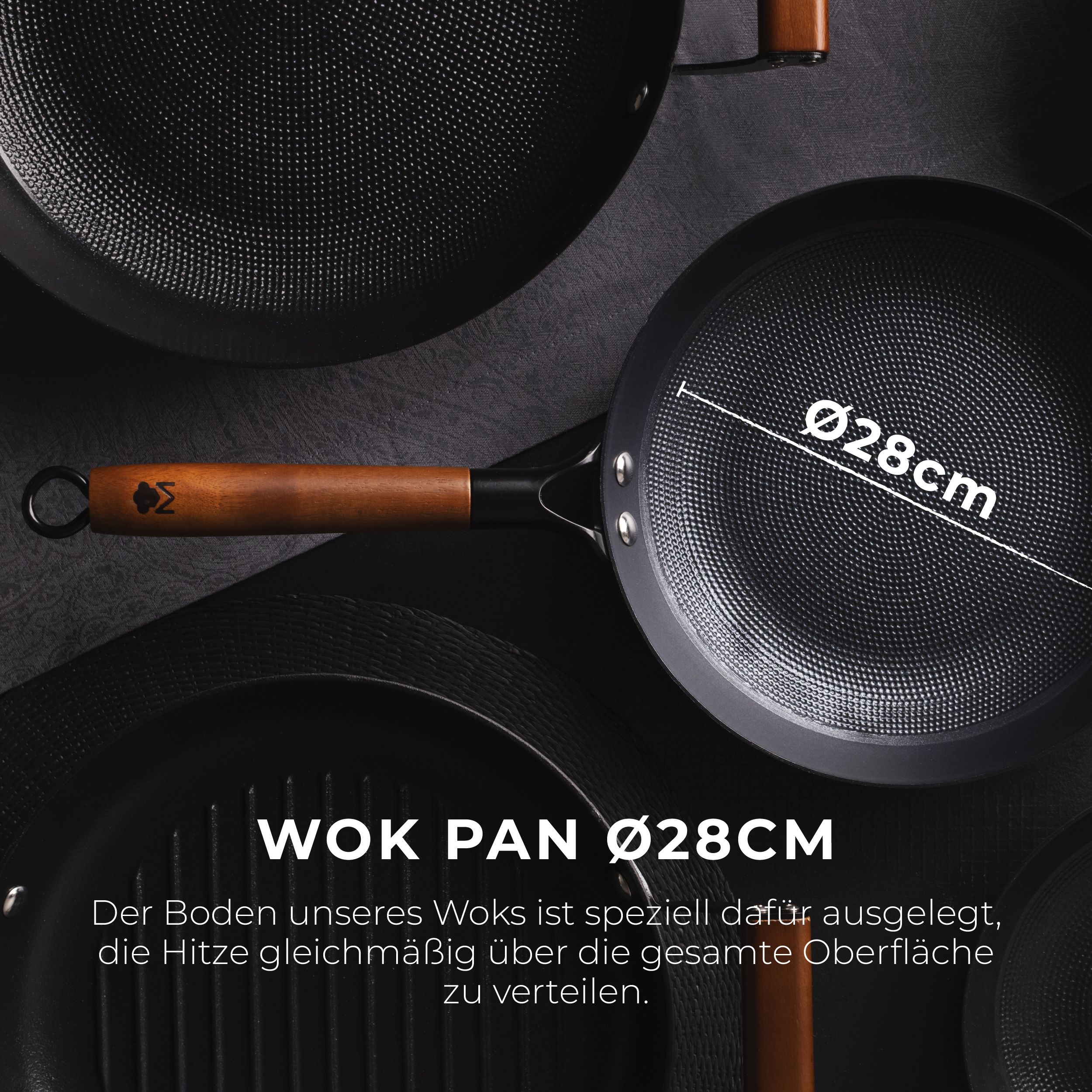 MasterPRO Pressed Iron Wok 24cm - Odin - BGMP-3818