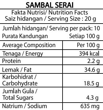Nusantara Sambal Serai (210g)
