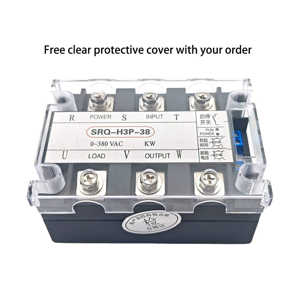 3 Phase Motor Soft Starter Online Slow Start Module Solid State Relay Decompression And Step-Down Controller 380V 10KW 