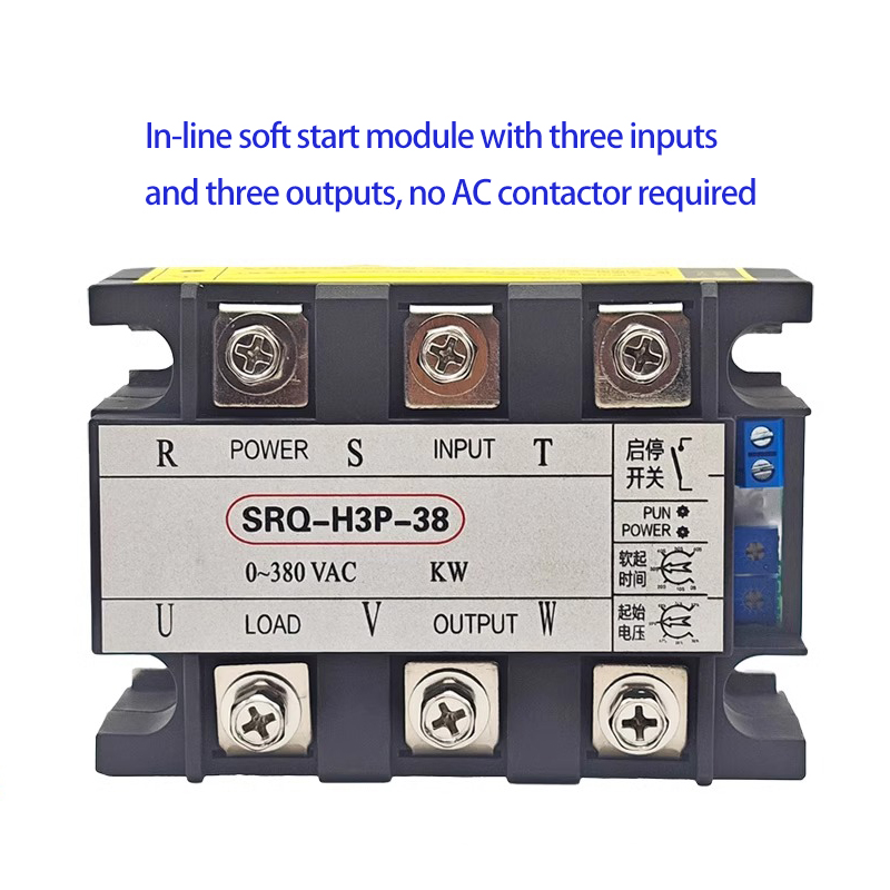 An installed 380V three-phase intelligent motor soft start module SRQ-20KW water pump slow starter
