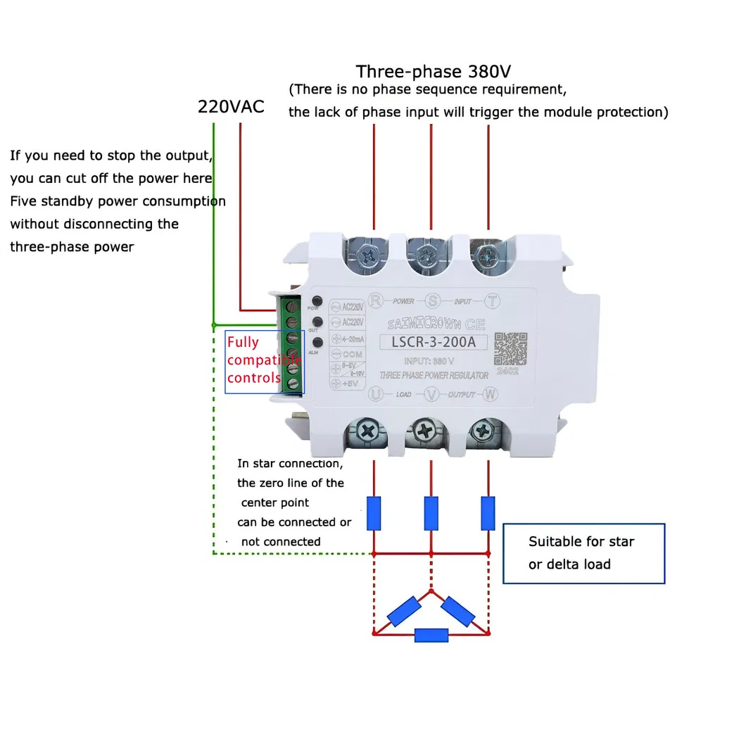 Multi-Protection SCR System Lscr-3 380V SCR Power Module 200A