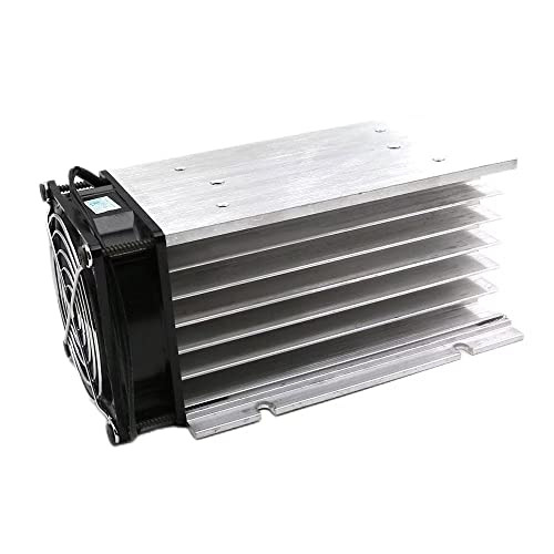 H150 Aluminum Heat Sink with 220V Fan | Single Phase SSR Cooling 40A-80A