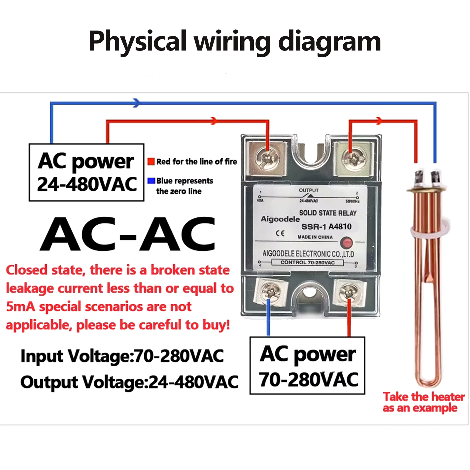 Solid State Relay 24v Single Phase 220v AC Control AC 10A Small JGX-1 A4810 Solid Module