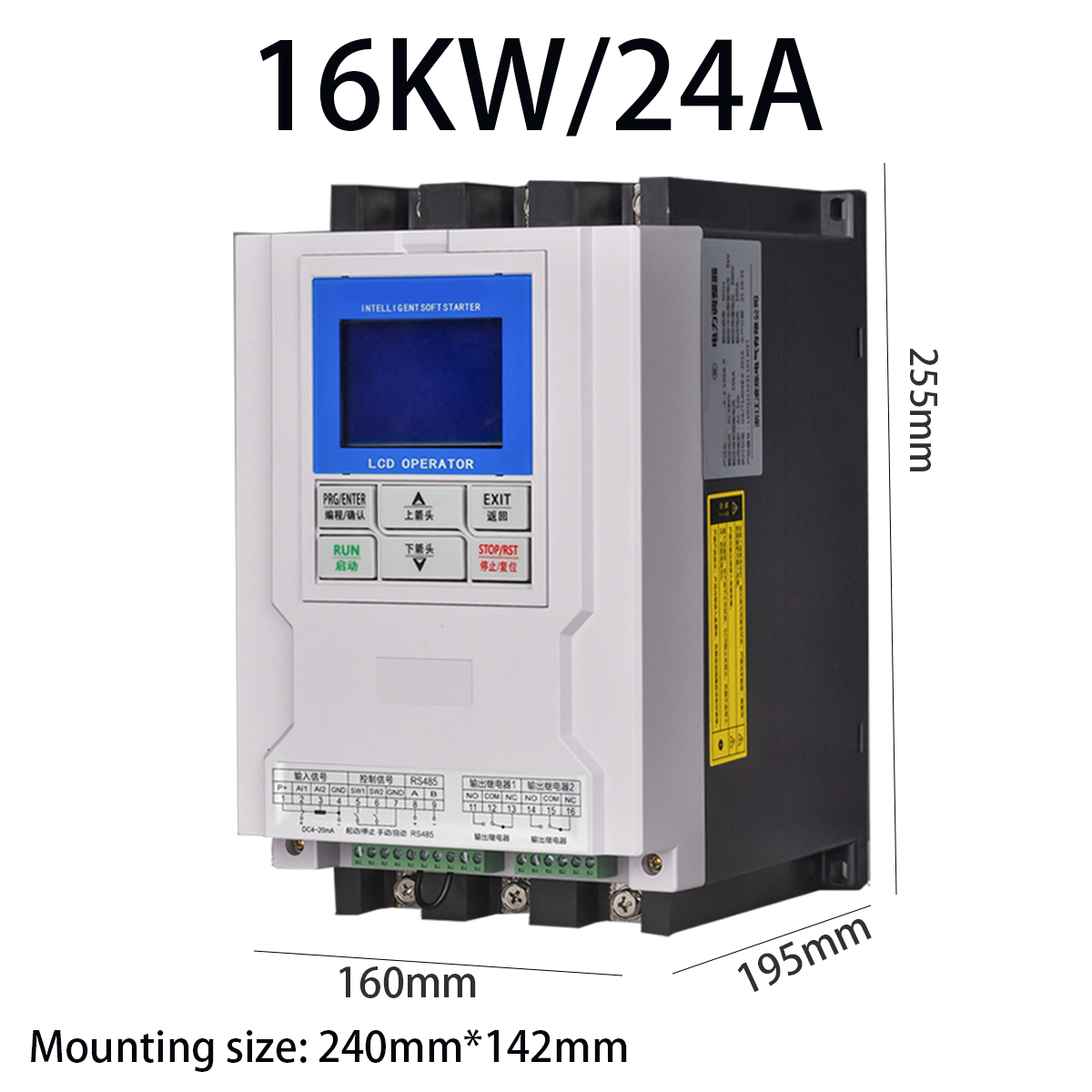 Three Phase SCR Power Controller 16kw 380V Intelligent Thyristor Power Regulator 24A 