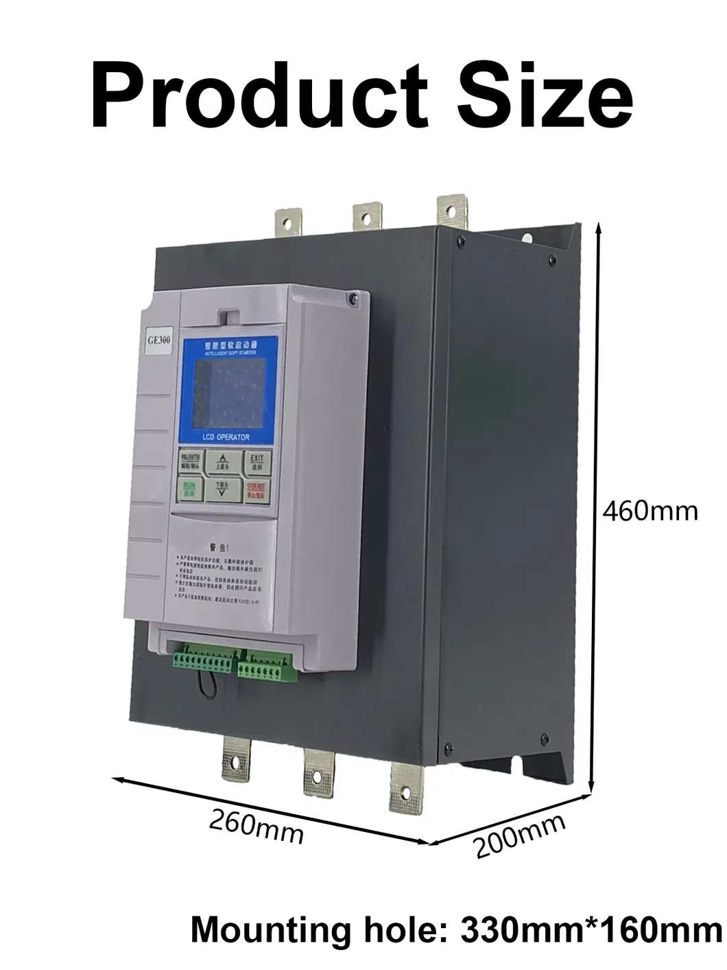 Factory 132kw 265A Built-in Bypass Soft Starter for Compressor 175HP