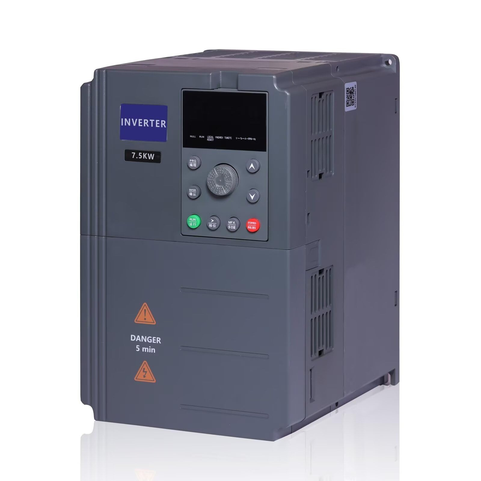 1/2HP 0.4kW Three Phase VFD, 380V Three Phase to 3 Phase VFD1.5A Variable Frequency Drive Inverter for 3-Phase AC Motor Speed Controls 