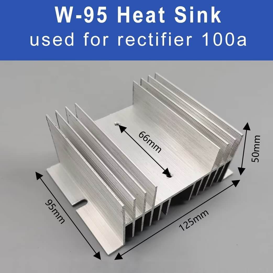 W-95 Aluminum Heat Sink | SSR and Rectifier Bridge Cooling Solution