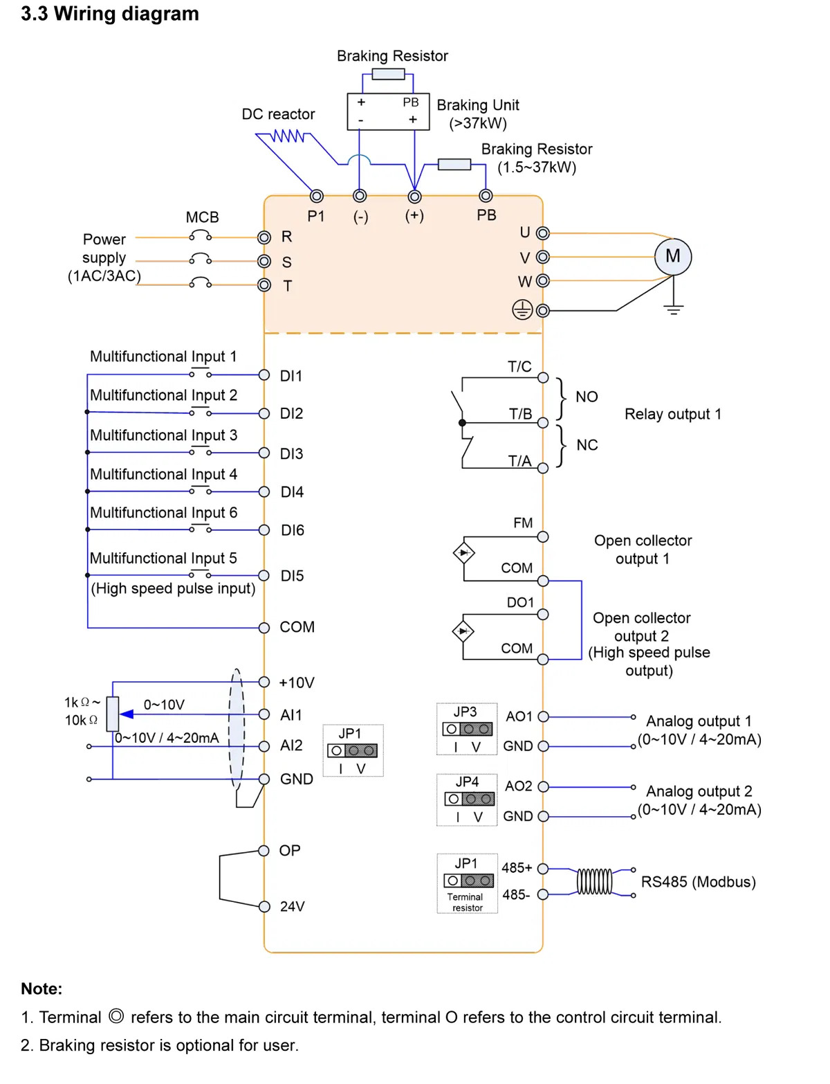 VFD Inverter 1 Phase to 3 Phase 5.5kw 7HP Variable Frequency Drive 
