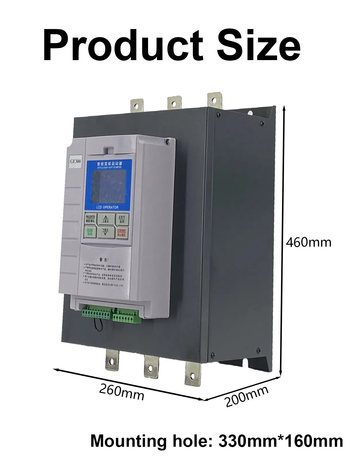 High Quality 155HP 230A Built-in Bypass Soft Starter 115kw Custom Logo for Pump 