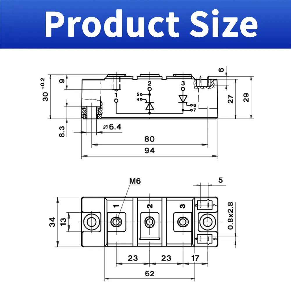 China Suppliers Diode Module Skkt122/16e Thyristor Module 12e 14e 
