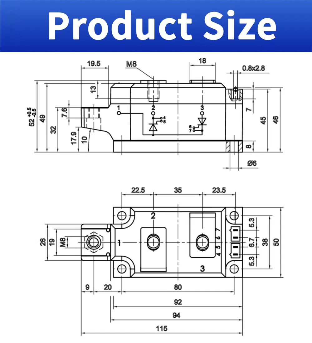 Skkt330/18e SCR Thyristor Diode Modules Power Module 