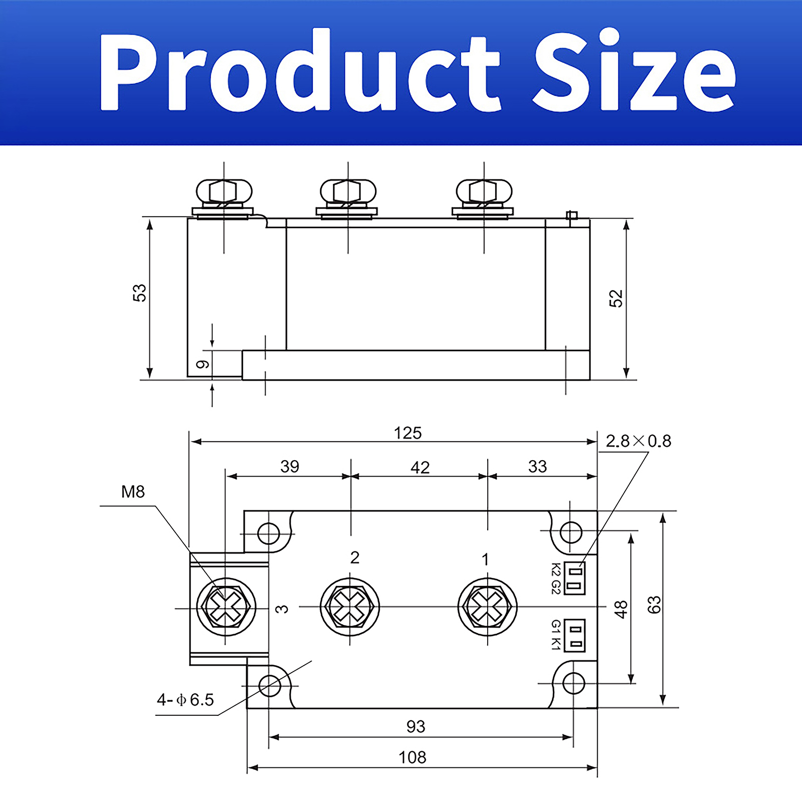 500A 1600V MTC500-16 Thyristor Module | SCR Power Controller