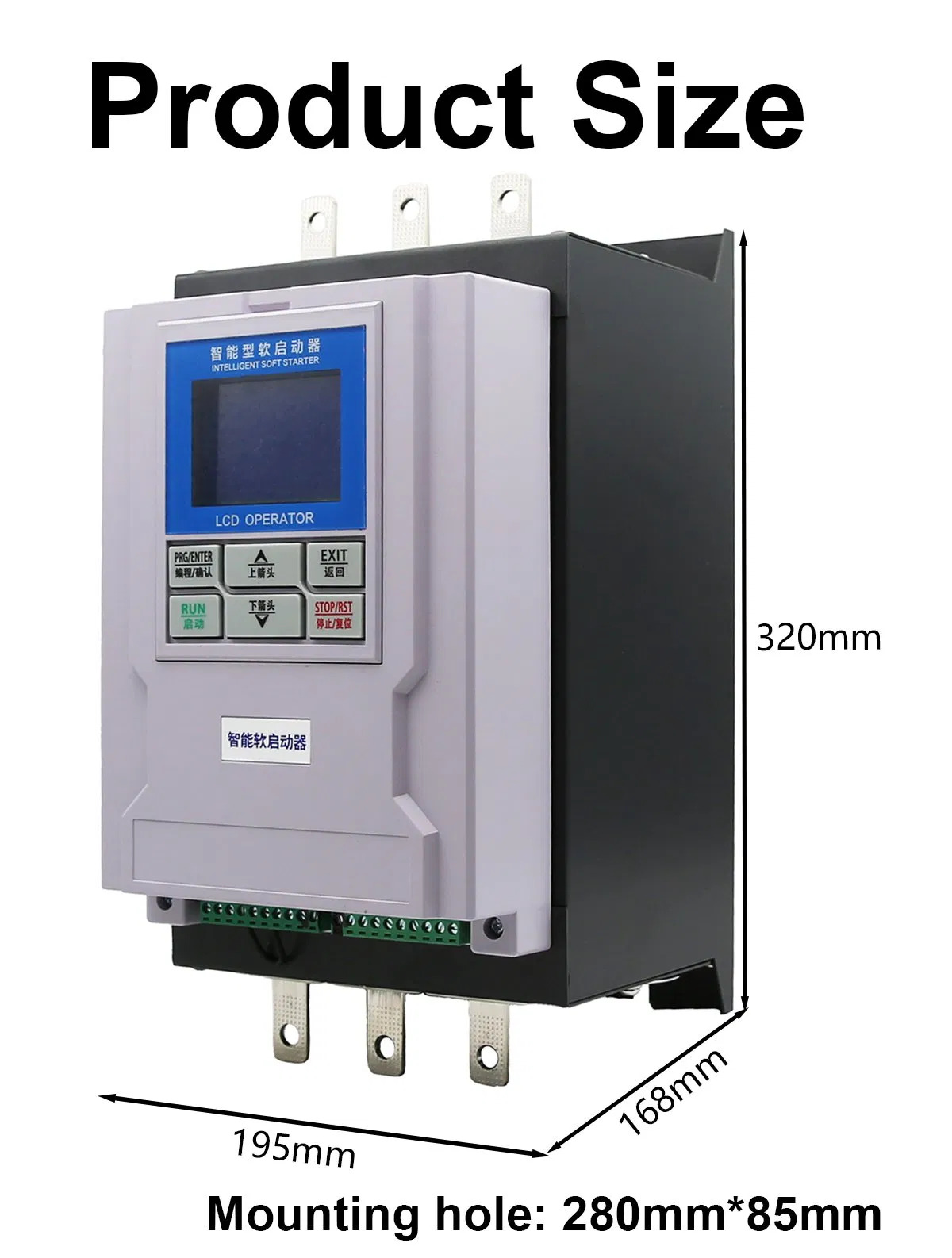 Efficient Electricity Saver 75kw 100HP 150A 380V Motor Protection Soft Starter 