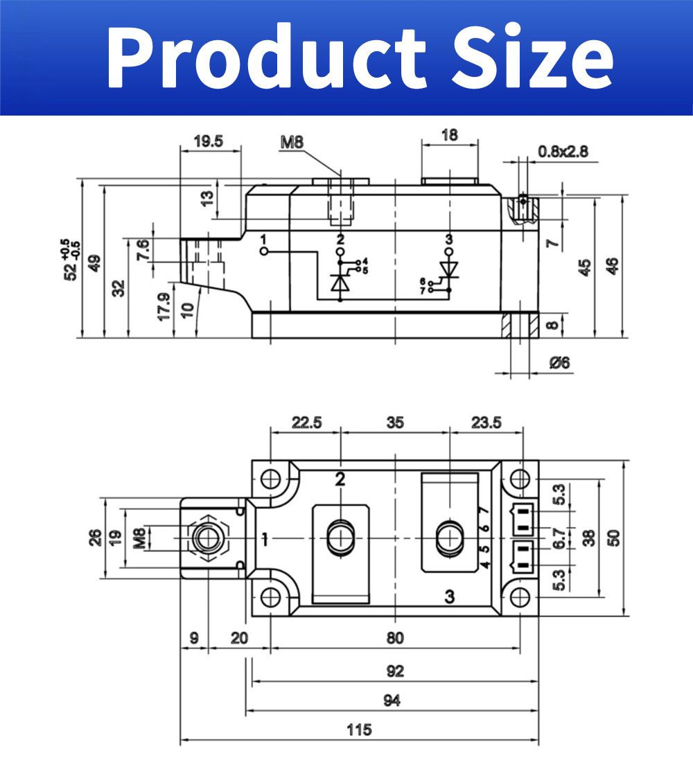 Scr Power Module 323A 1600V SKKT 323/16E Thyristor Module | Original SCR Power Module ...