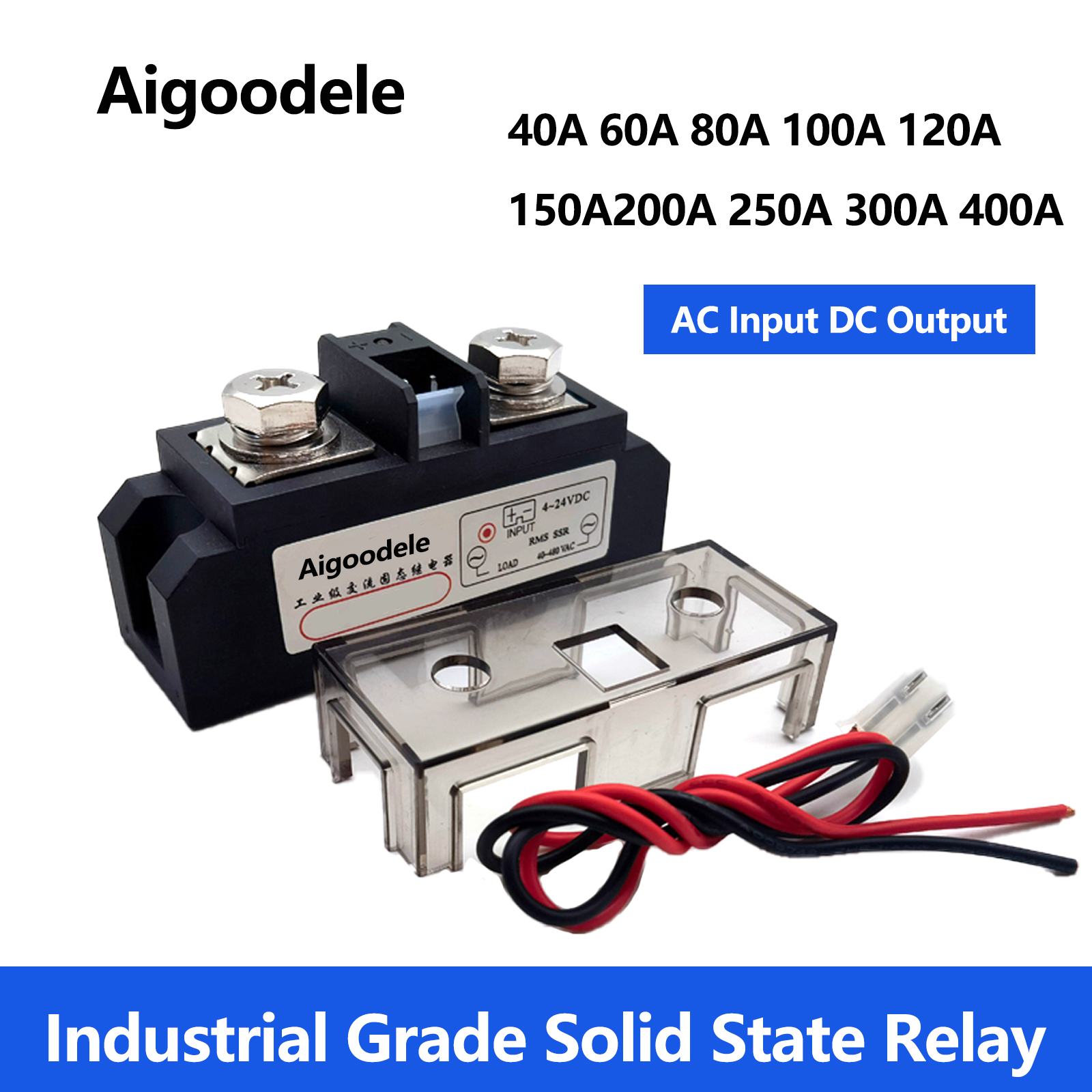 H375ZF Solid State Relay 75A Long SSR-H375ZF DC Control AC Industrial Grade Relay Module